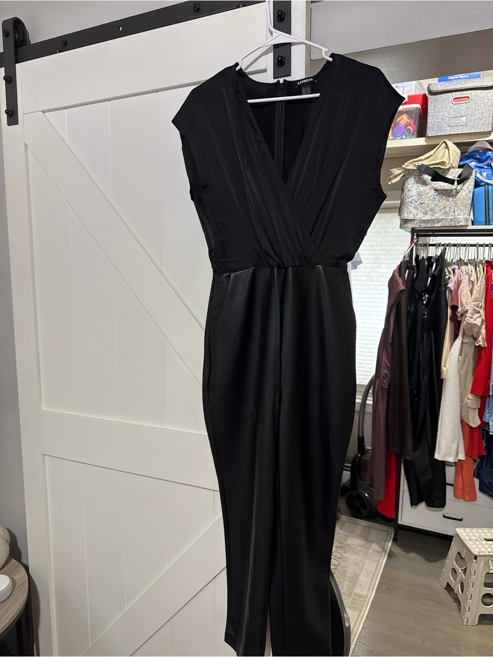 Express One-Shoulder Black Evening Jumpsuit